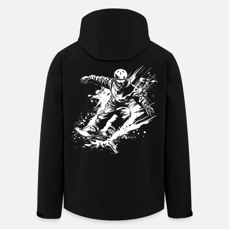 Snowboarders - Veste softshell homme en polyester recyclé Stanley/Stella - noir