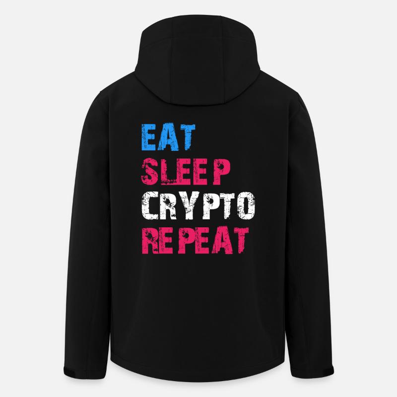 MANGER DORMIR CRYPTO RÉPÉTER - Veste softshell homme en polyester recyclé Stanley/Stella - noir