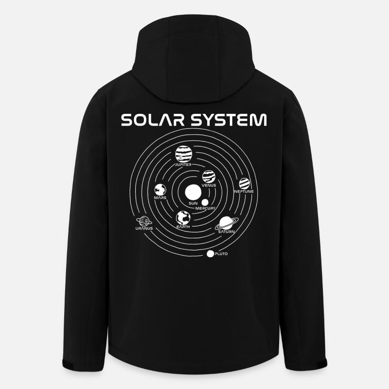 Carte du système solaire (blanc) - Veste softshell homme en polyester recyclé Stanley/Stella - noir