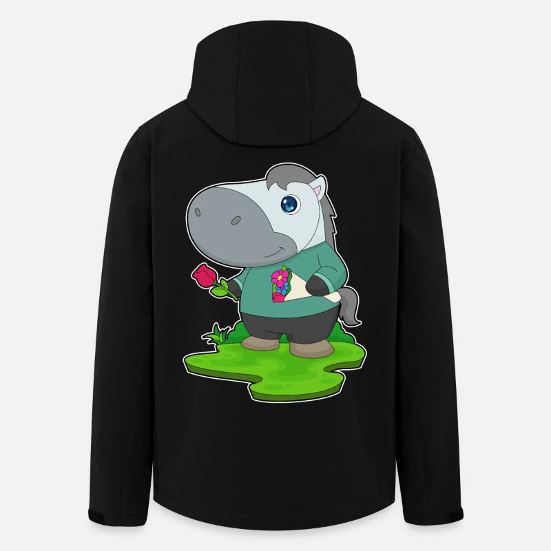 Bouquet de cheval - Veste softshell homme en polyester recyclé Stanley/Stella - noir