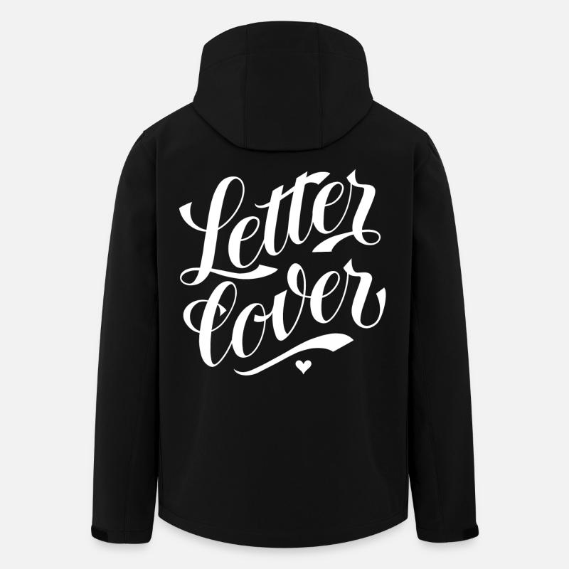 Letterlover - Designed by KissingLetters - Men’s Recycled Softshell Jacket by Stanley/Stella - black