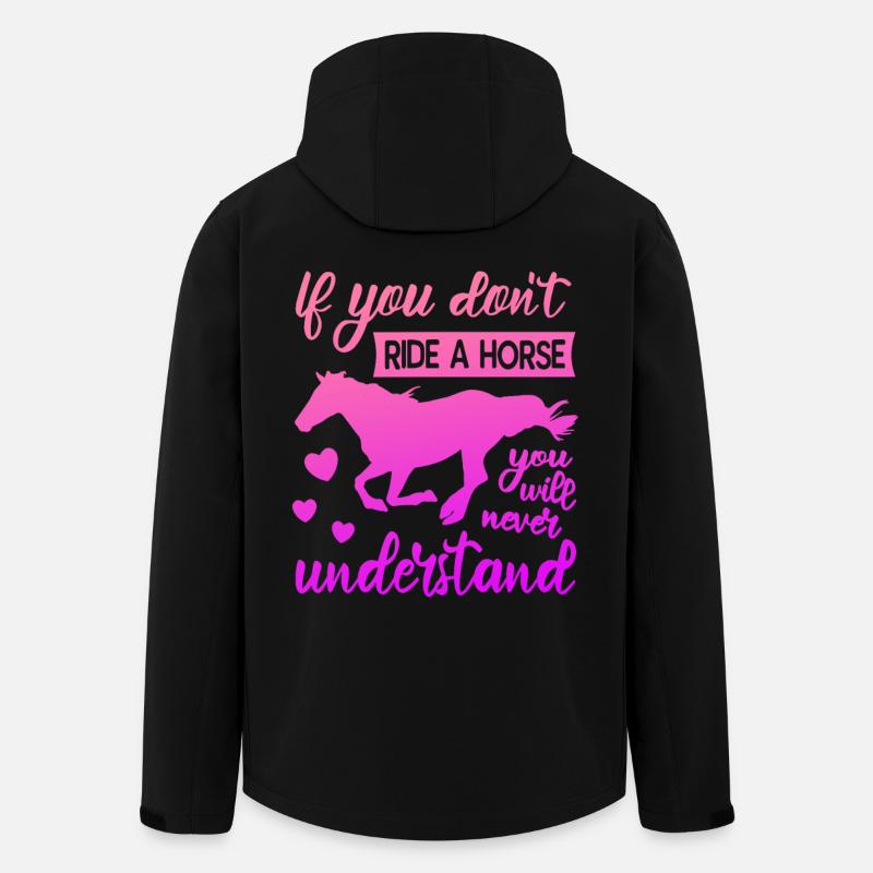 Pferde Mädchen - Recycelte Männer Softshell-Jacke von Stanley/Stella - Schwarz