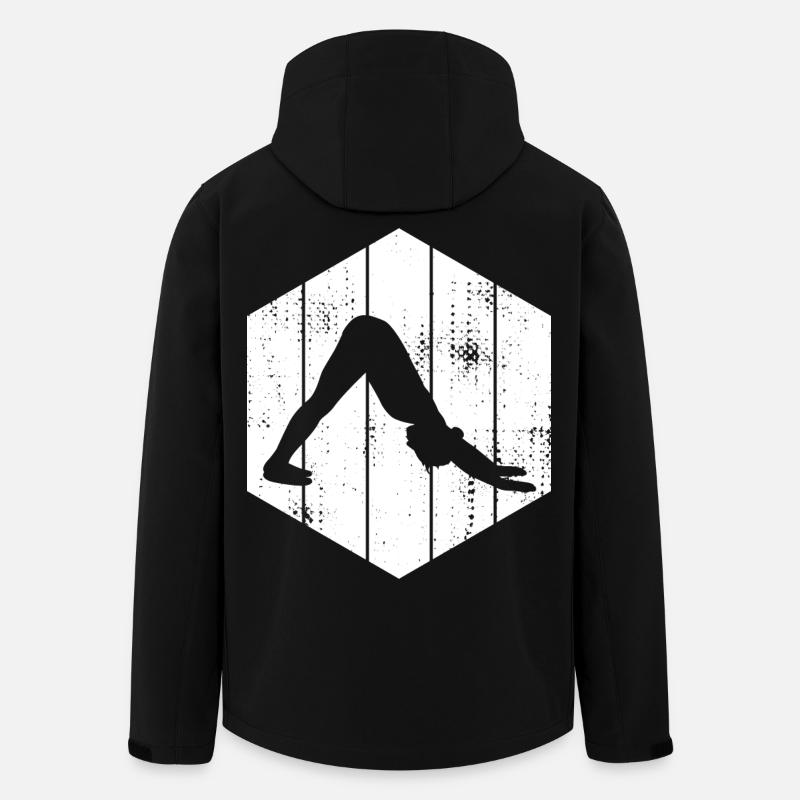 Yogini Sketch - Men’s Recycled Softshell Jacket by Stanley/Stella - black