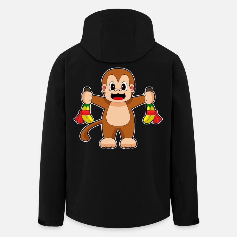 Singe Banane Anniversaire - Veste softshell homme en polyester recyclé Stanley/Stella - noir