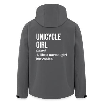 Einrad - Recycelte Männer Softshell-Jacke von Stanley/Stella - Schwarz - Hinten - AI Model Male 185 light (185cm)