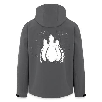 Bowling - Men’s Recycled Softshell Jacket by Stanley/Stella - anthracite - Back - AI Model Male 185 light (185cm)