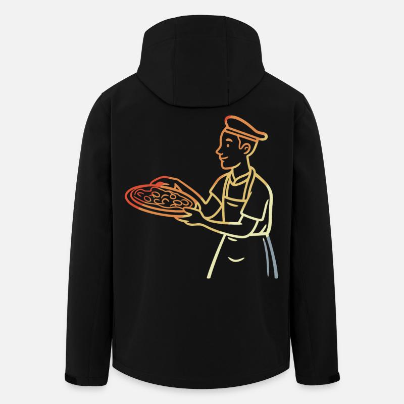 Vintage Pizzabäcker - Recycelte Männer Softshell-Jacke von Stanley/Stella - Schwarz
