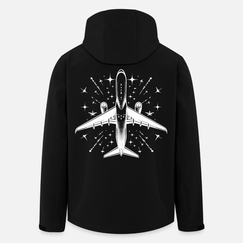 Flugzeug - Recycelte Männer Softshell-Jacke von Stanley/Stella - Schwarz