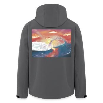 Crépuscule Marin Fantastique - Veste softshell homme en polyester recyclé Stanley/Stella - noir - Dos - AI Model Male 185 light (185cm)