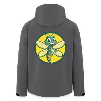 Dragonfly Cute Kawaii Cartoon Clipart Pet Animal - Men’s Recycled Softshell Jacket by Stanley/Stella - black - Back - AI Model Male 185 light (185cm)
