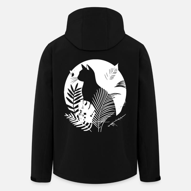 Illustration de chats - Veste softshell homme en polyester recyclé Stanley/Stella - noir