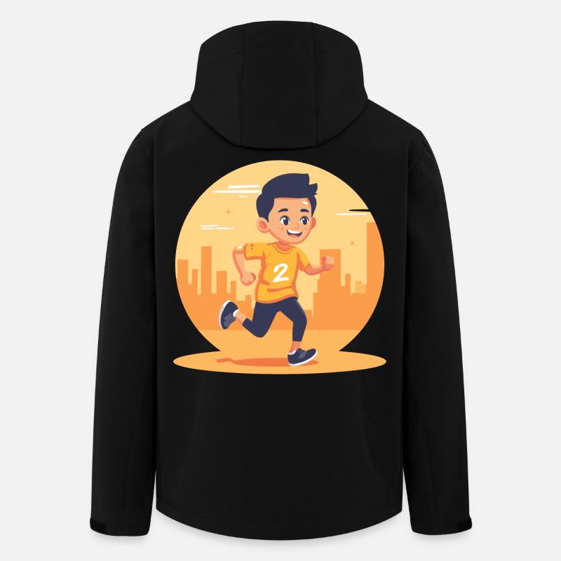 Marathon Boy Graphic - Men’s Recycled Softshell Jacket by Stanley/Stella - black