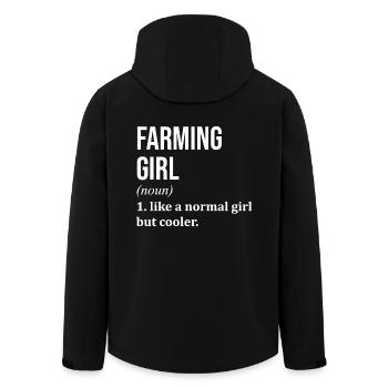 Landwirtschaft Landwirtschaft Landwirtschaft Landwirtschaft - Recycelte Männer Softshell-Jacke von Stanley/Stella - Schwarz - Hinten - AI Model Male 185 light (185cm)