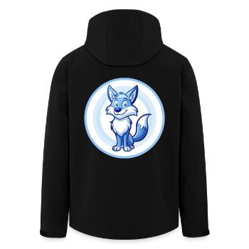 Kojote Blau Kawaii Cartoon Figur Clipart Haustier - Recycelte Männer Softshell-Jacke von Stanley/Stella - Schwarz - Hinten - AI Model Male 185 light (185cm)