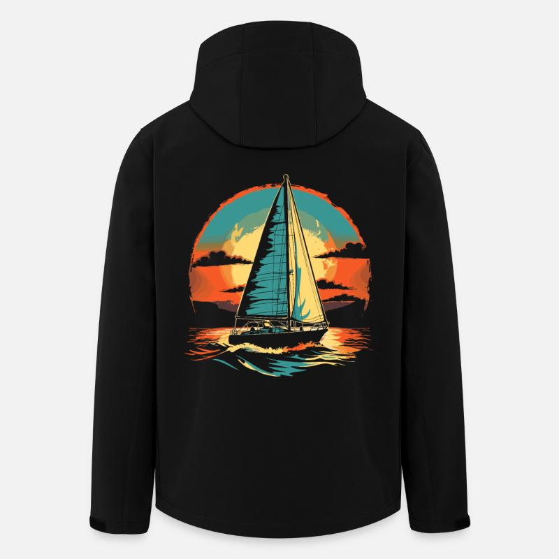 Segelboot Porträt - Recycelte Männer Softshell-Jacke von Stanley/Stella - Schwarz