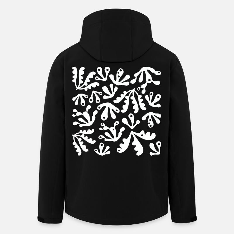 Abstrakt Koralle L Weiß - Recycelte Männer Softshell-Jacke von Stanley/Stella - Schwarz