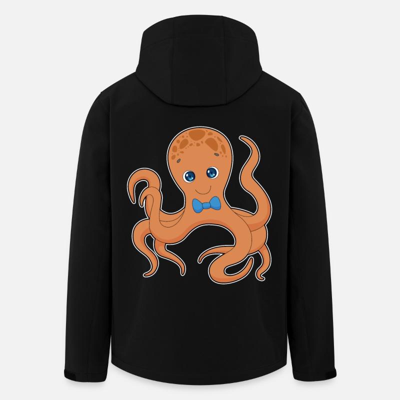 Octopus Gentleman Noeud papillon - Veste softshell homme en polyester recyclé Stanley/Stella - noir