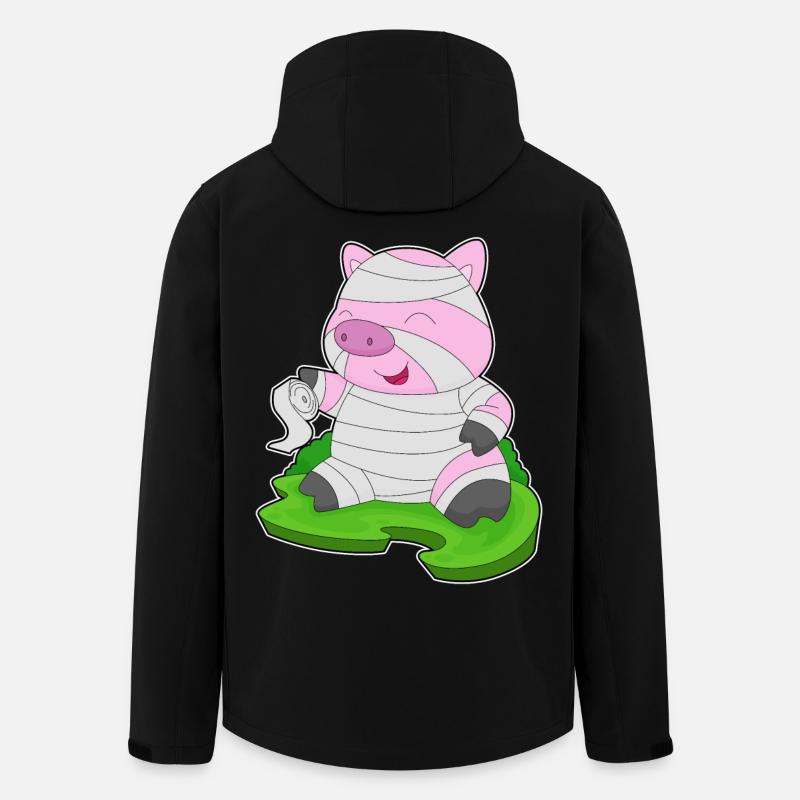 Pig Halloween Mummy - Men’s Recycled Softshell Jacket by Stanley/Stella - black