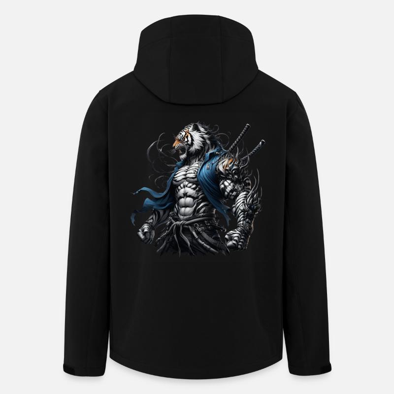 Samurai Tiger - Men’s Recycled Softshell Jacket by Stanley/Stella - black