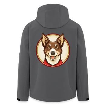 Australischer Kelpie Hund Kawaii Zeichentrickfigur Haustier - Recycelte Männer Softshell-Jacke von Stanley/Stella - Schwarz - Hinten - AI Model Male 185 light (185cm)