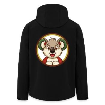 Koala Bunte Kawaii Cartoon Figur Clipart - Recycelte Männer Softshell-Jacke von Stanley/Stella - Schwarz - Hinten - AI Model Male 185 light (185cm)