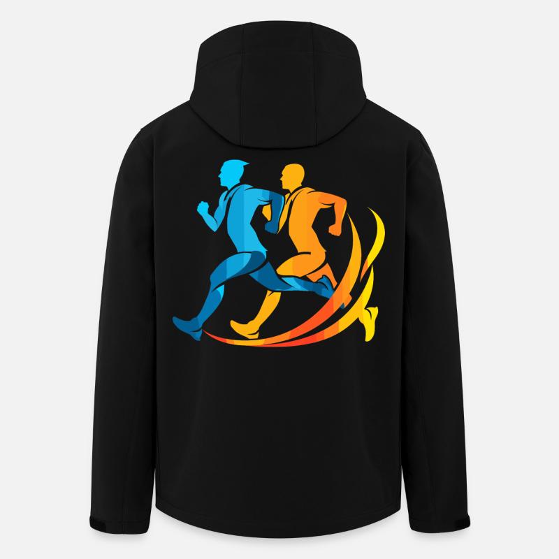 Jogger Comic Look - Recycelte Männer Softshell-Jacke von Stanley/Stella - Schwarz