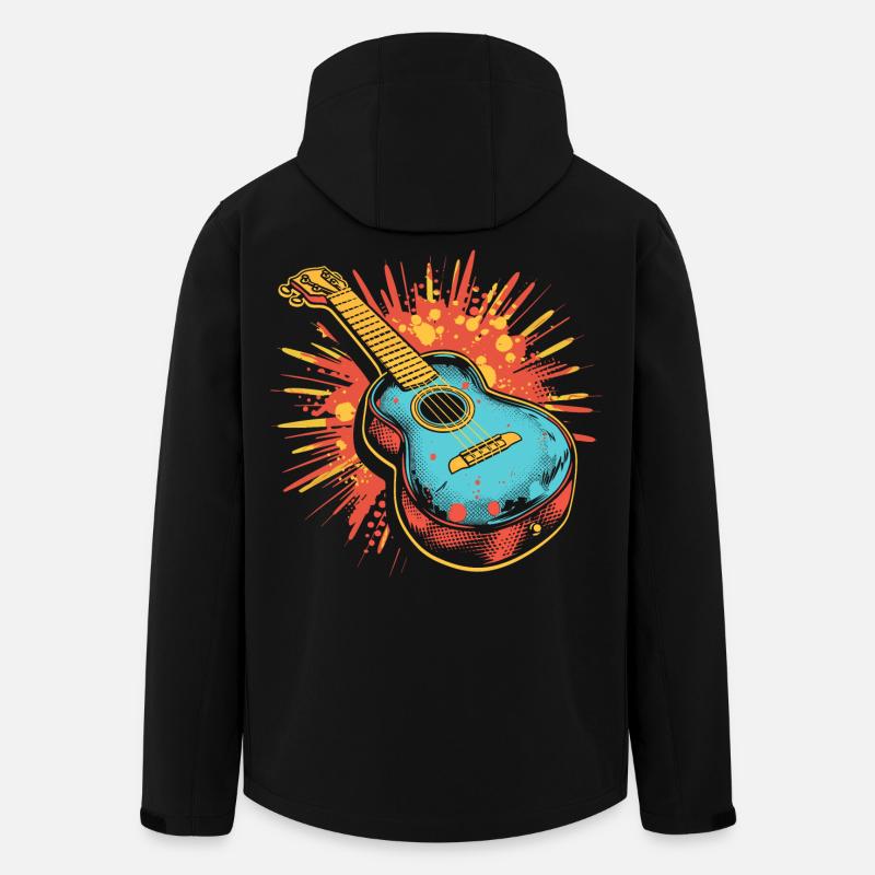 Ukulele Graphics - Men’s Recycled Softshell Jacket by Stanley/Stella - black