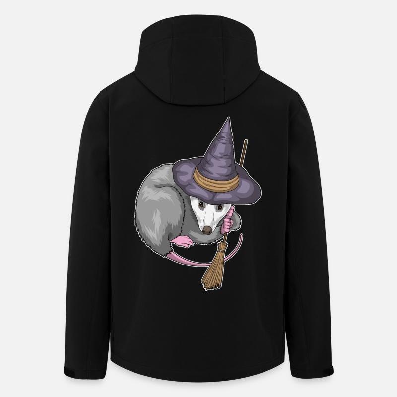 Possums Halloween Witch - Men’s Recycled Softshell Jacket by Stanley/Stella - black