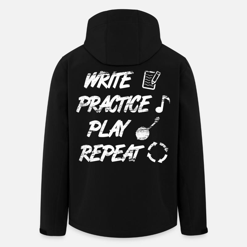 Lustiger Banjospruch - Recycelte Männer Softshell-Jacke von Stanley/Stella - Schwarz