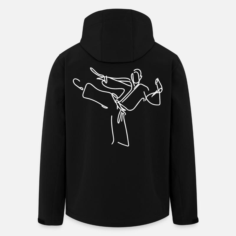 Karateka Drawing - Men’s Recycled Softshell Jacket by Stanley/Stella - black