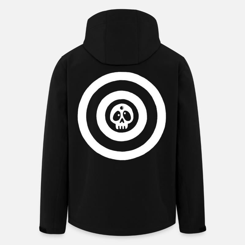 Weißer Zielschädel - Recycelte Männer Softshell-Jacke von Stanley/Stella - Schwarz