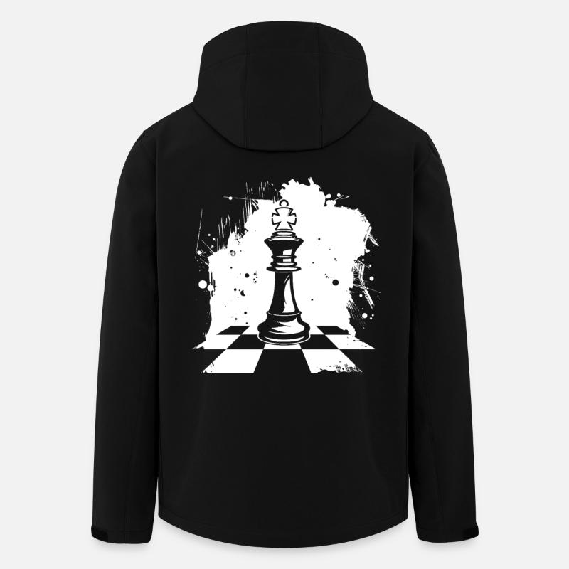 Chess Pieces Graphics - Men’s Recycled Softshell Jacket by Stanley/Stella - black