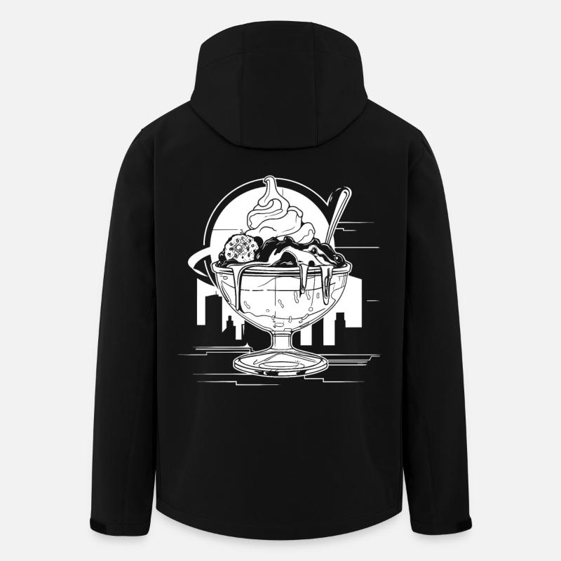 Grafik Eisbecher - Recycelte Männer Softshell-Jacke von Stanley/Stella - Schwarz