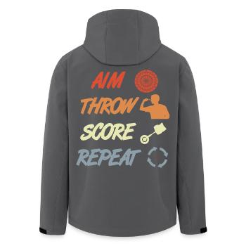 Dart Motivation - Recycelte Männer Softshell-Jacke von Stanley/Stella - Schwarz - Hinten - AI Model Male 185 light (185cm)
