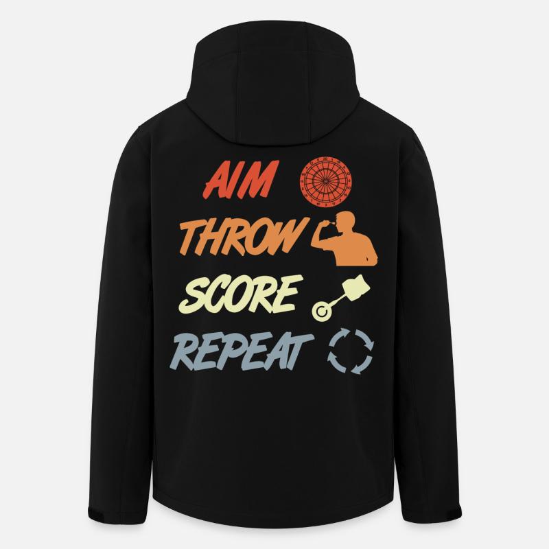 Dart Motivation - Recycelte Männer Softshell-Jacke von Stanley/Stella - Schwarz