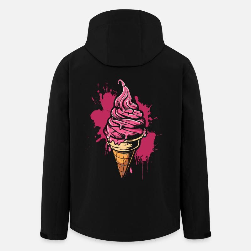 Softeis Farbkleckse - Men’s Recycled Softshell Jacket by Stanley/Stella - black