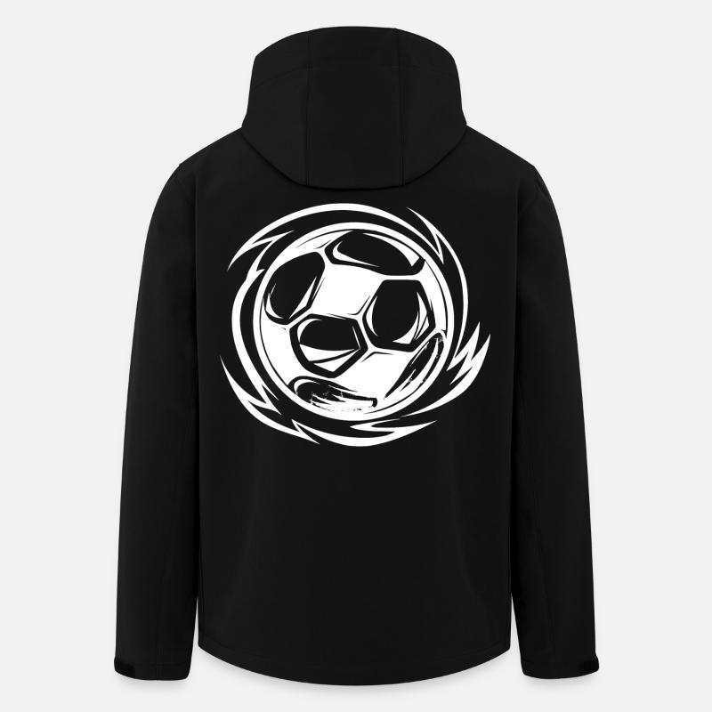 Dessin de football - Veste softshell homme en polyester recyclé Stanley/Stella - noir