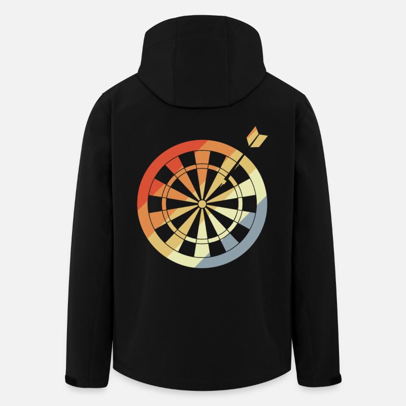 Dartscheibe Skizze Vintage - Recycelte Männer Softshell-Jacke von Stanley/Stella - Schwarz