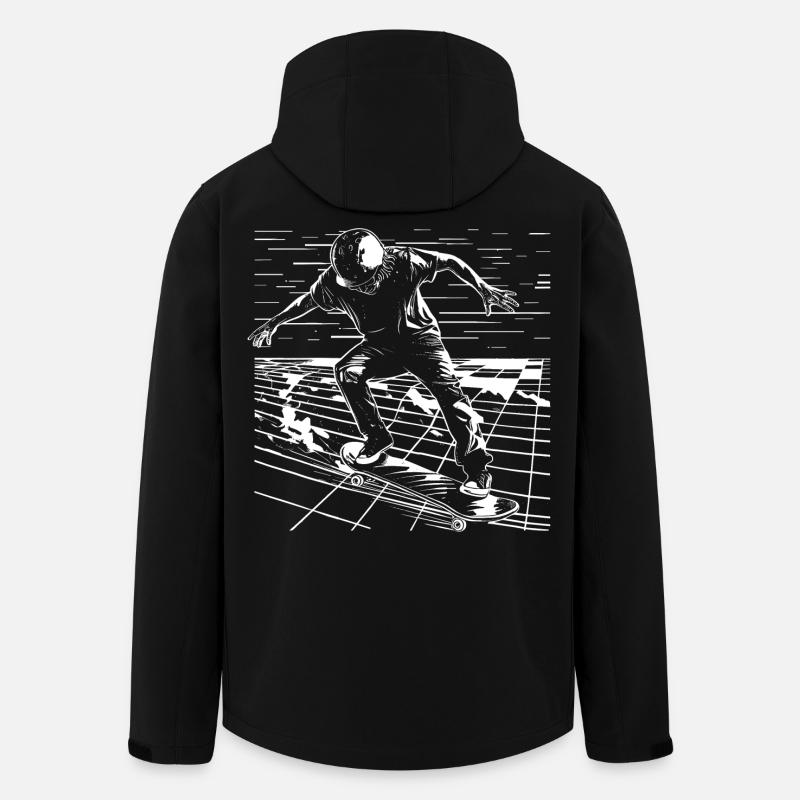 Skater Grafik - Recycelte Männer Softshell-Jacke von Stanley/Stella - Schwarz