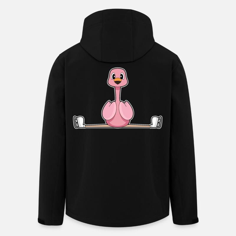 Flamingo patins à glace - Veste softshell homme en polyester recyclé Stanley/Stella - noir