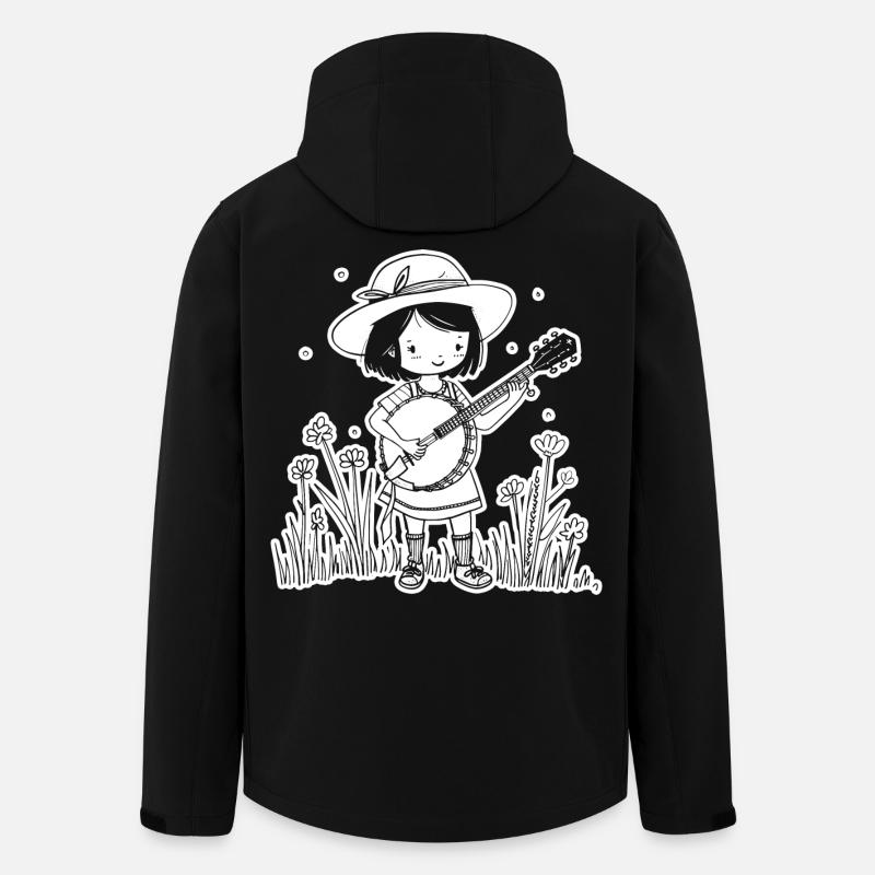Banjo Player Cartoon Look - Men’s Recycled Softshell Jacket by Stanley/Stella - black
