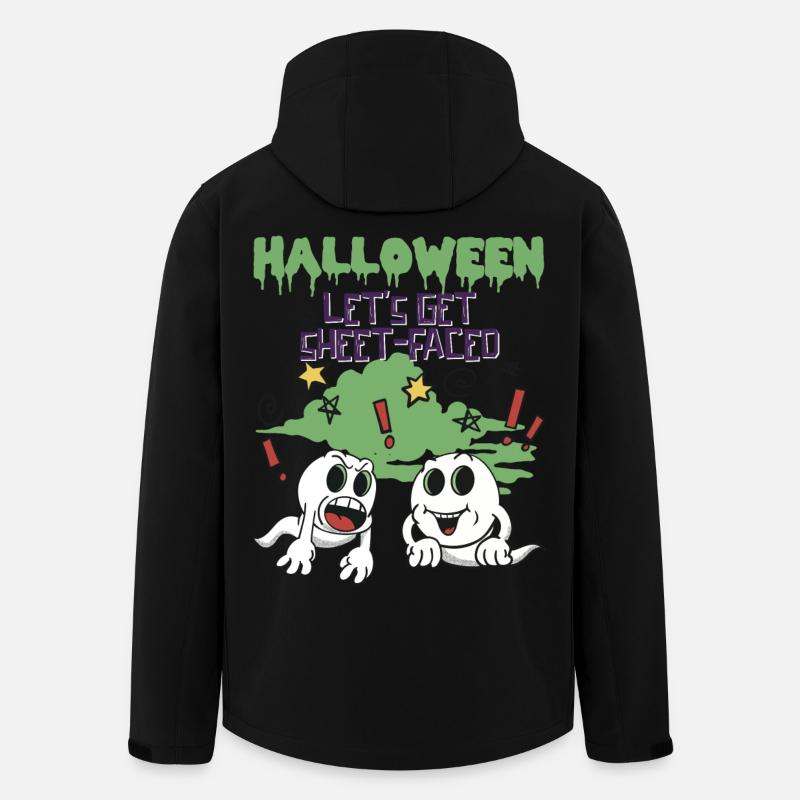 Halloween - Let's get Sheet-Faced - Men’s Recycled Softshell Jacket by Stanley/Stella - black