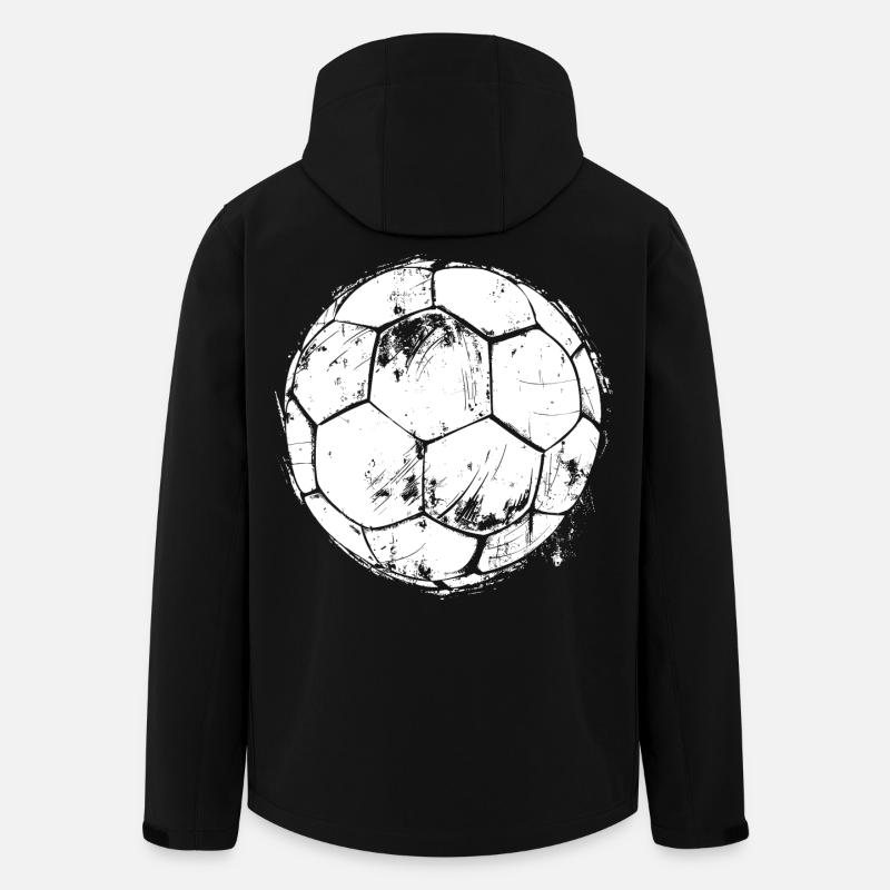 Soccer Drawing - Men’s Recycled Softshell Jacket by Stanley/Stella - black