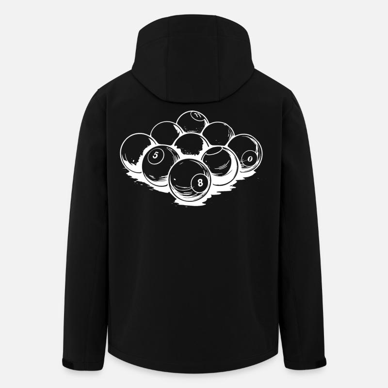 Billardkugeln Zeichnung - Recycelte Männer Softshell-Jacke von Stanley/Stella - Schwarz