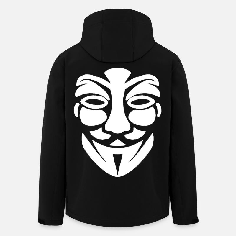 Anonymous face - Men’s Recycled Softshell Jacket by Stanley/Stella - black