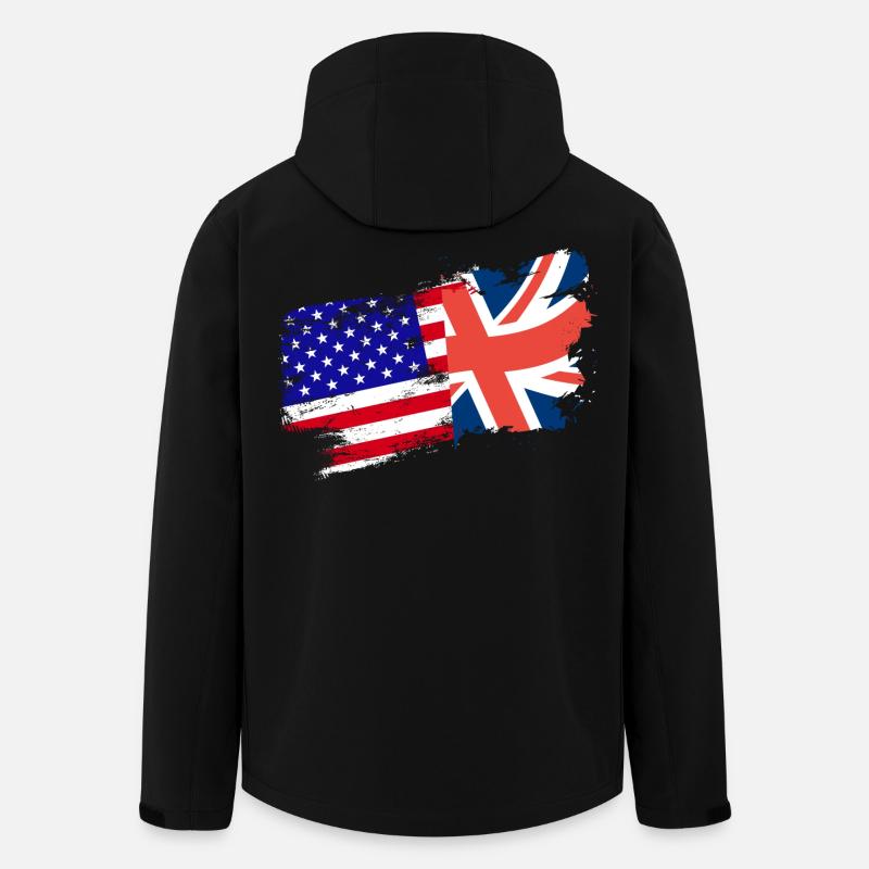 American Brithish Root - Men’s Recycled Softshell Jacket by Stanley/Stella - black