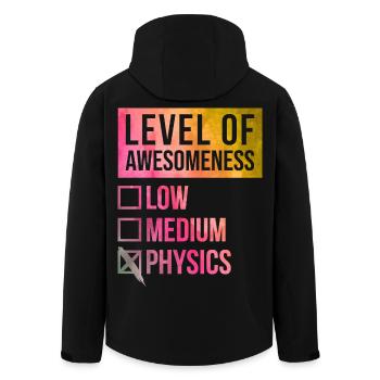 Physics - Men’s Recycled Softshell Jacket by Stanley/Stella - black - Back - AI Model Male 185 light (185cm)