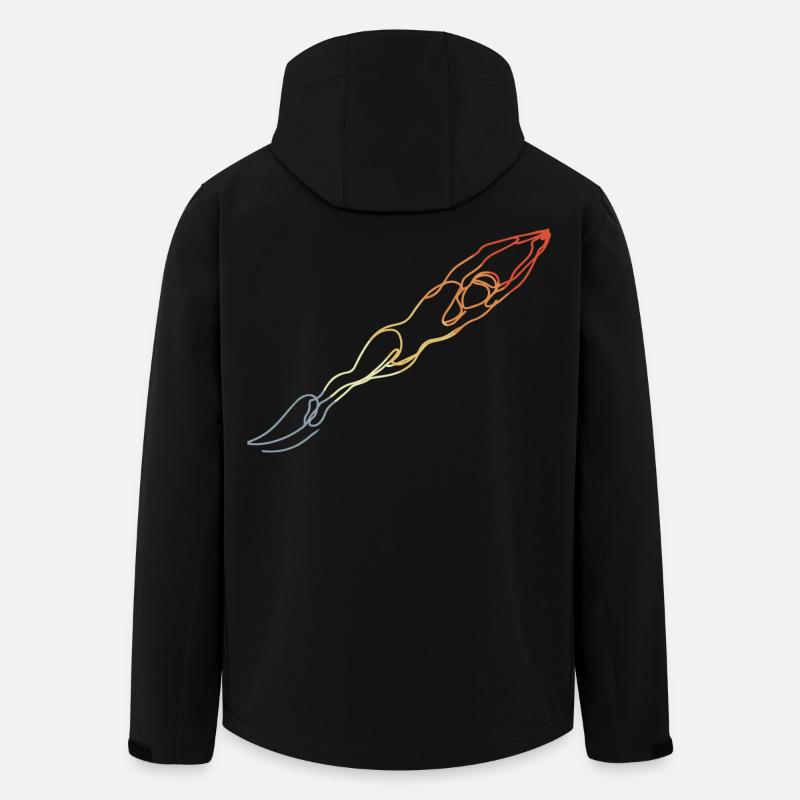 Schwimmen Retro Stil - Recycelte Männer Softshell-Jacke von Stanley/Stella - Schwarz