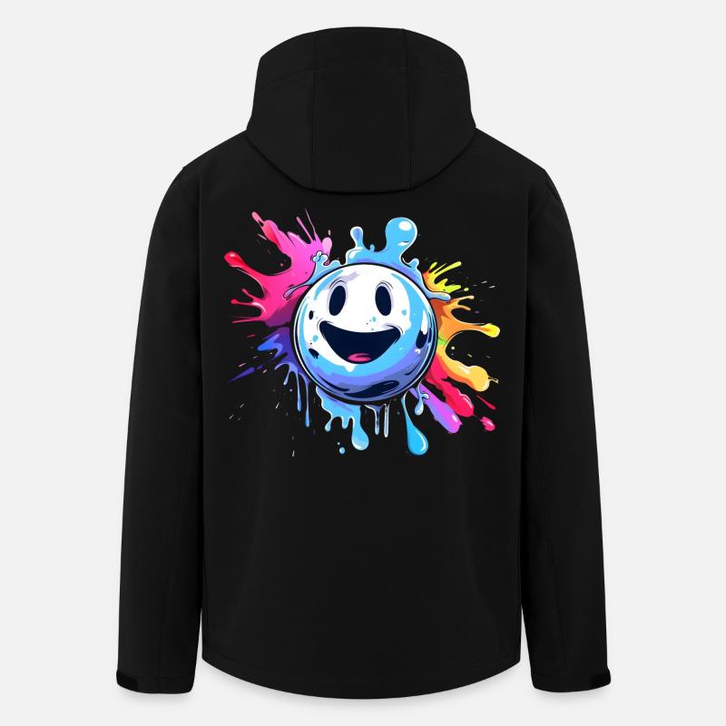 Cartoon Bowlingkugel - Recycelte Männer Softshell-Jacke von Stanley/Stella - Schwarz