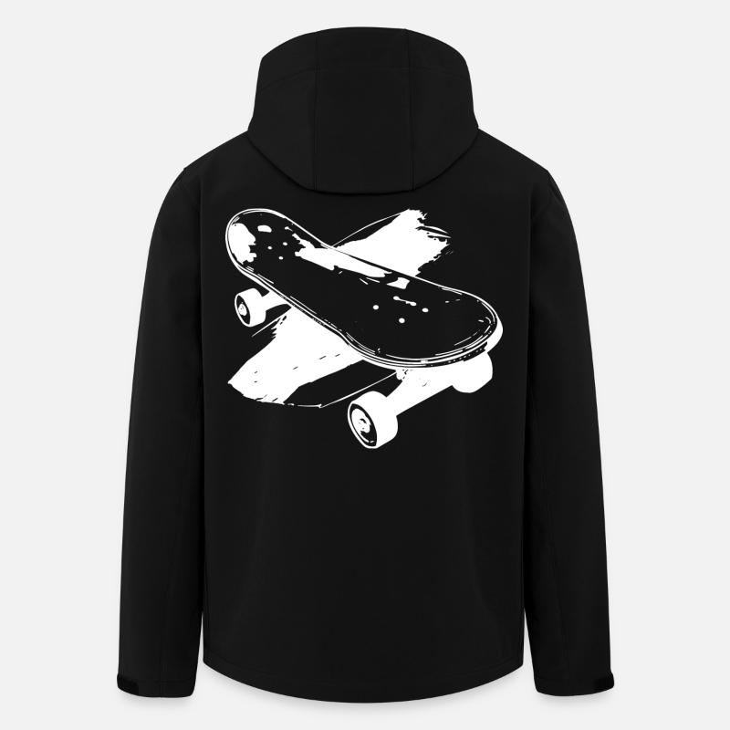 Skateboard Skizze - Recycelte Männer Softshell-Jacke von Stanley/Stella - Schwarz